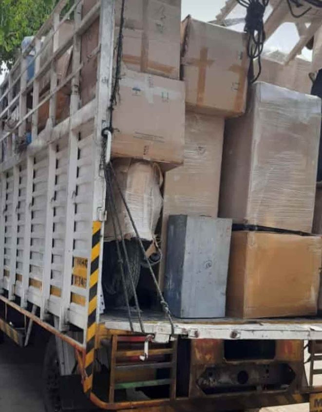 Heavy 3-Seater Fabric Sofa Weather-Proof Wrap - Sri Laxmi Packers and Movers Mancherial